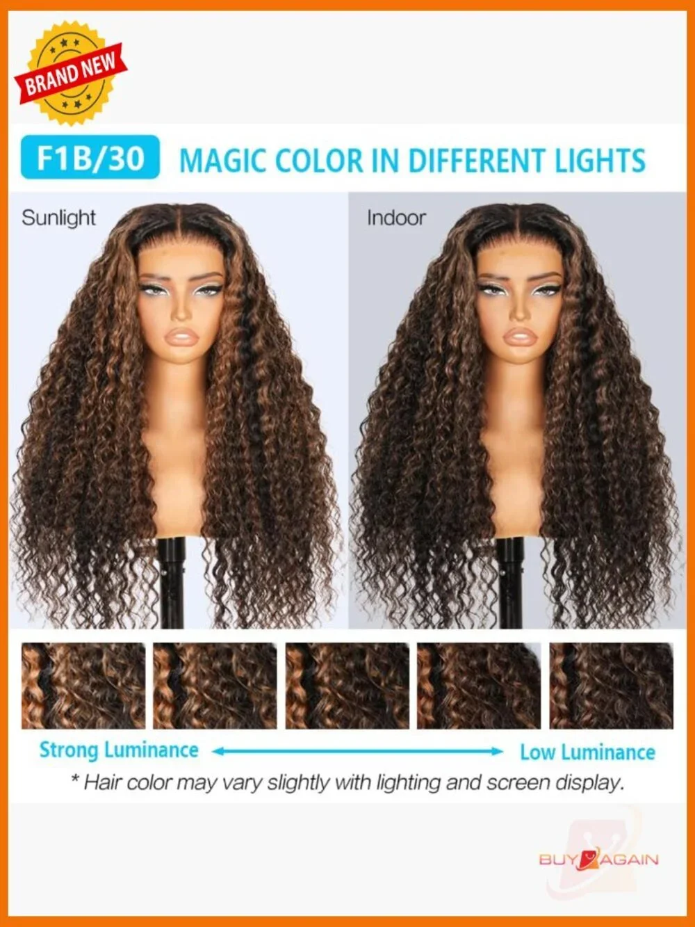 Deep Wave Balayage Glueless Lace Front Wig 7x5 HD Lace 200 Density 26 Inch